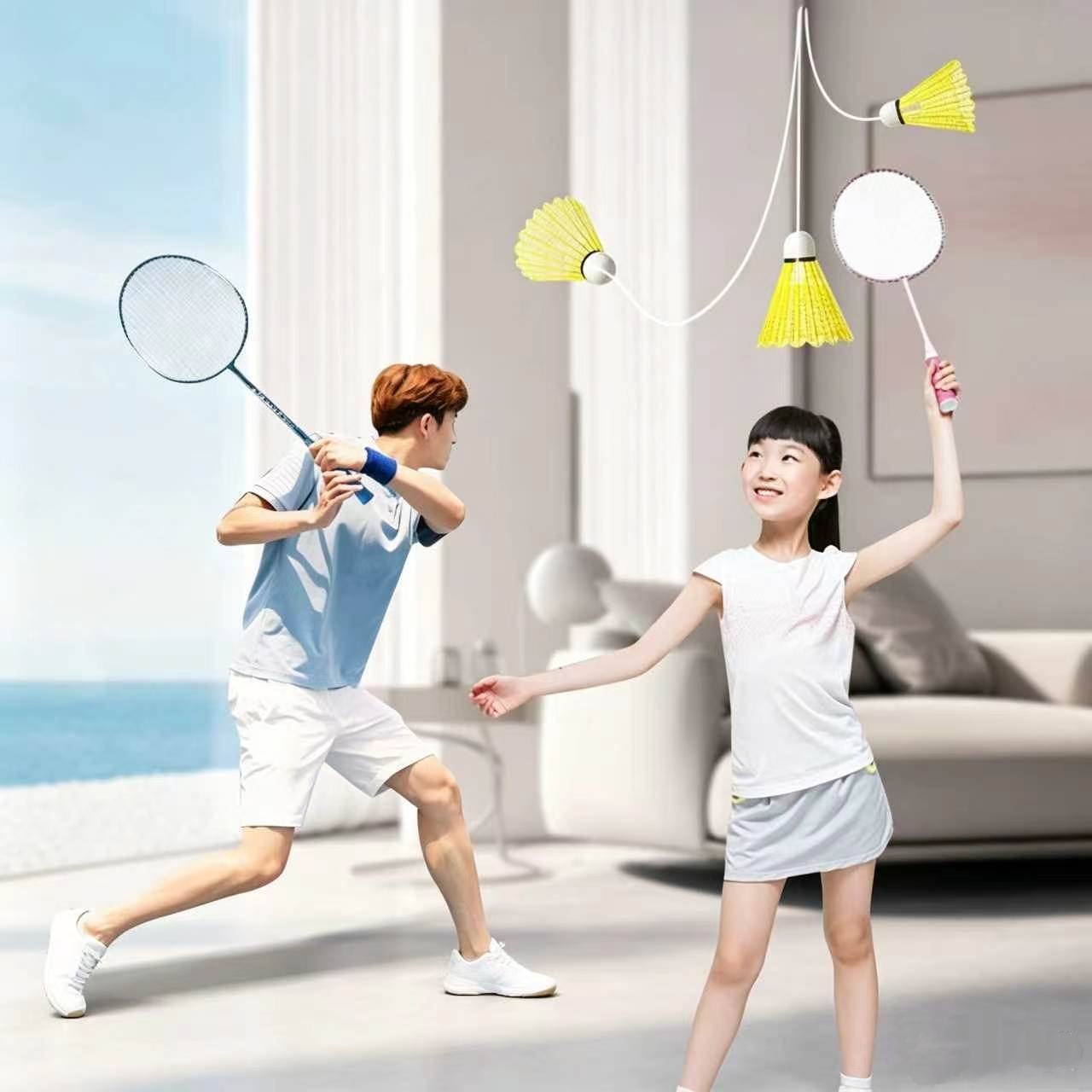 Badminton Raket - 3피스 탄성 배드민턴 세트(라켓 1개 포함)