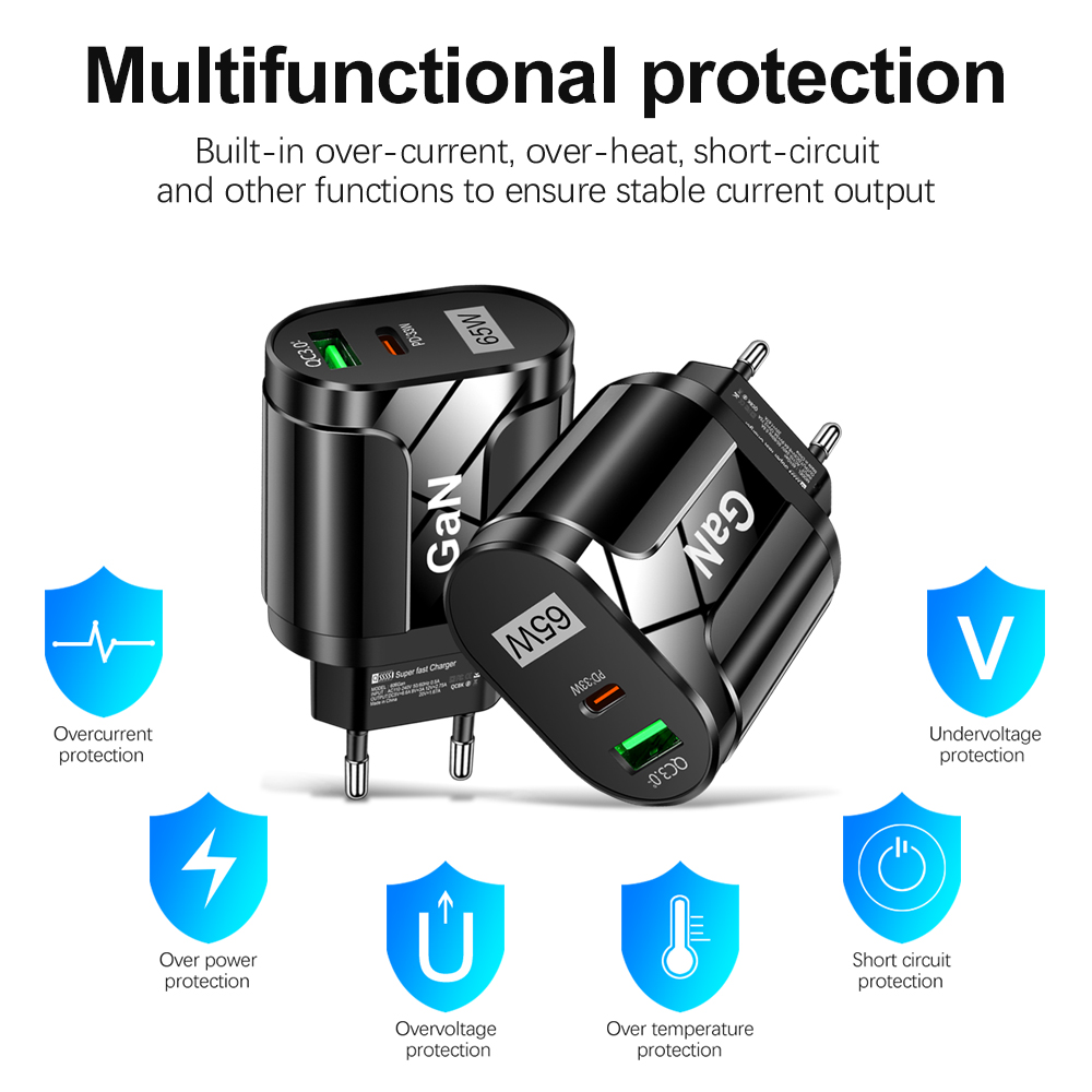 65W GaN USB C 충전기 고속 충전 한국 EU  - Badminton Korea 리뷰 및 가격