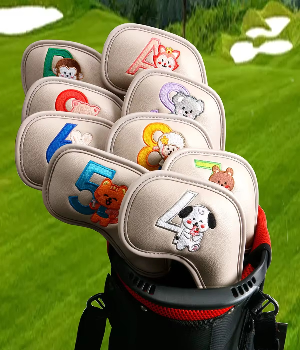 9Pcs 귀여운 만화 동물 골프 아이언 헤드 커버, P - Badminton Club 리뷰 및 가격