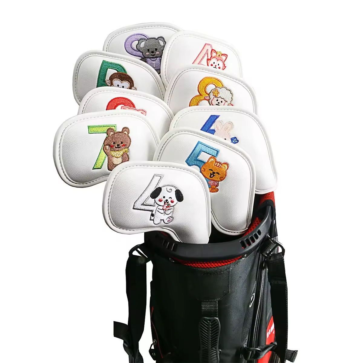 9Pcs 귀여운 만화 동물 골프 아이언 헤드 커버, P - Badminton Club 리뷰 및 가격